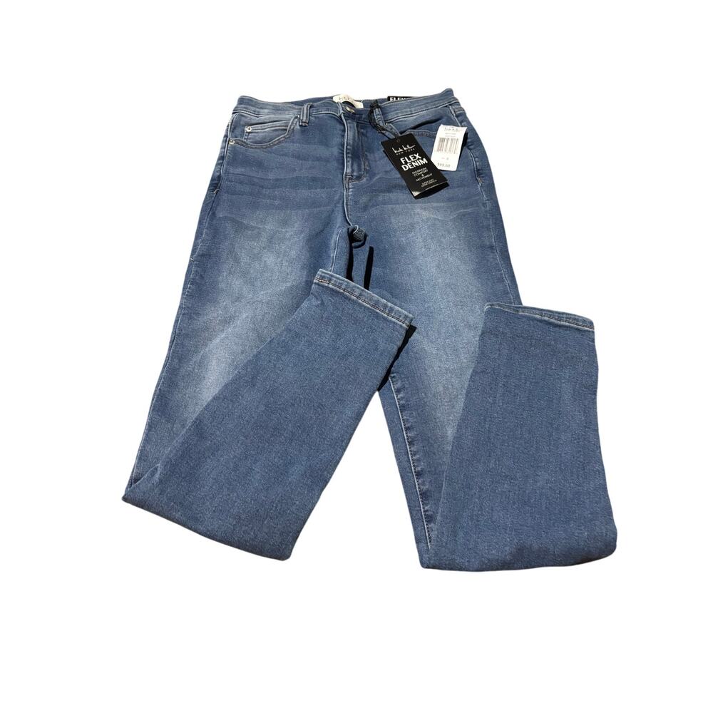 Nicole Miller 8 flex denim Soho high rise ankle skinny stretch nwt perfect blue